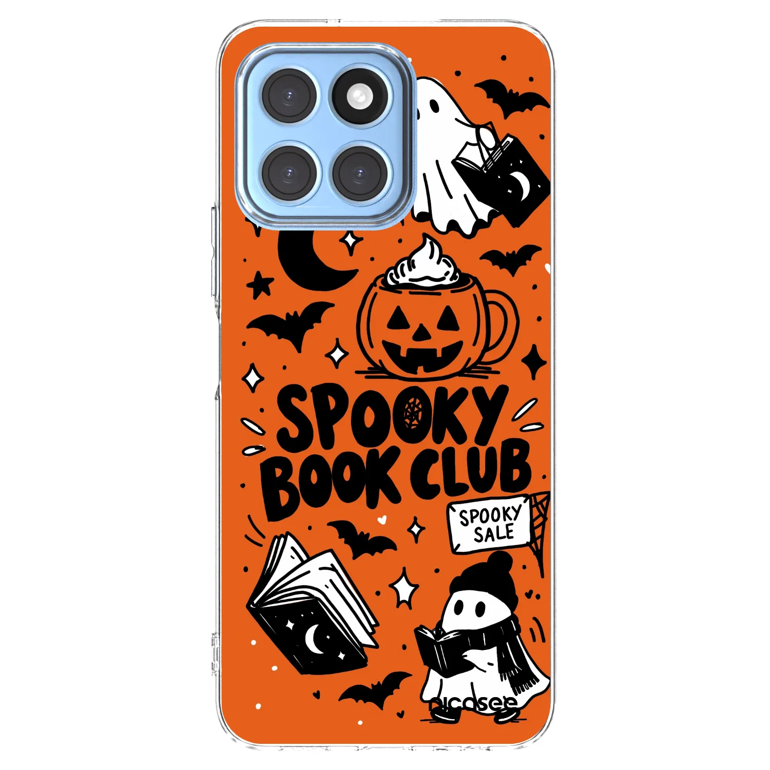 Picasee Honor X8 5G Hülle - Transparentes Silikon - Spooky book club