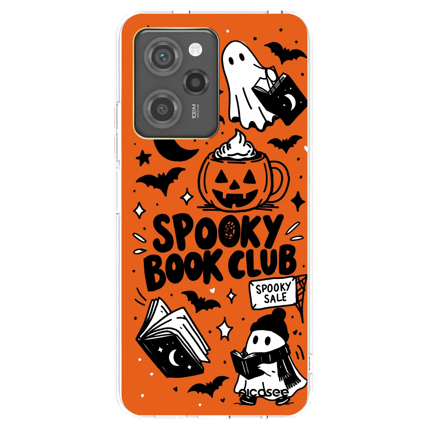Picasee Xiaomi Poco X5 Pro Hülle - Schwarzes Silikon - Spooky book club