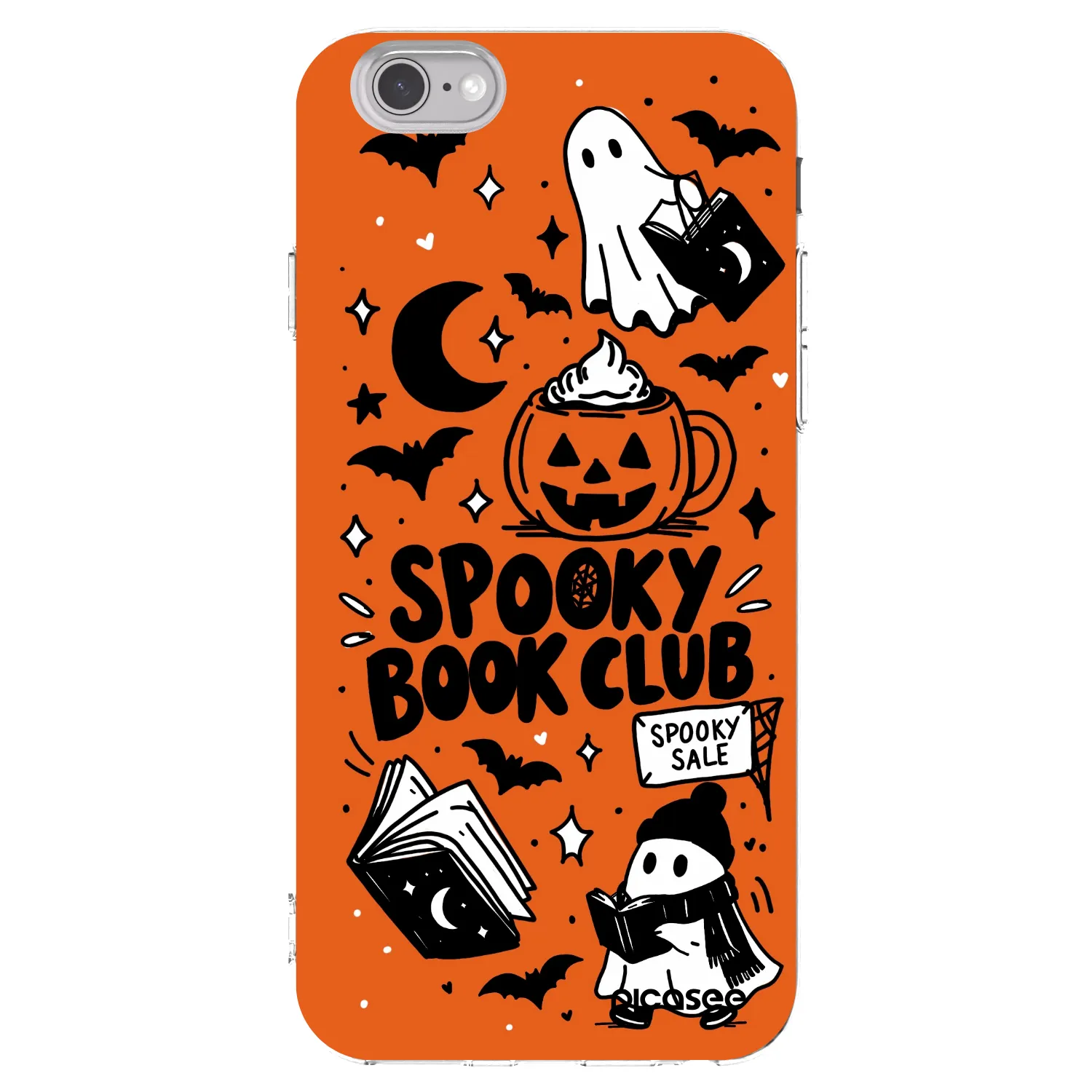 Picasee Apple iPhone 6/6S Hülle - Transparentes Silikon - Spooky book club