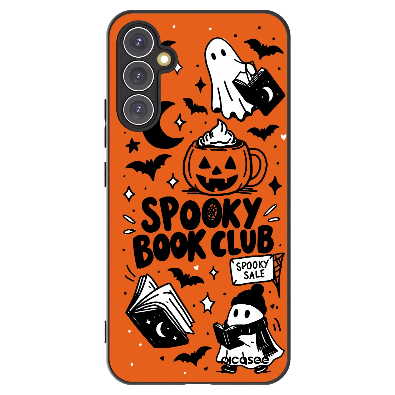 Picasee Samsung Galaxy A34 5G A346B Hülle - Schwarzes Silikon - Spooky book club