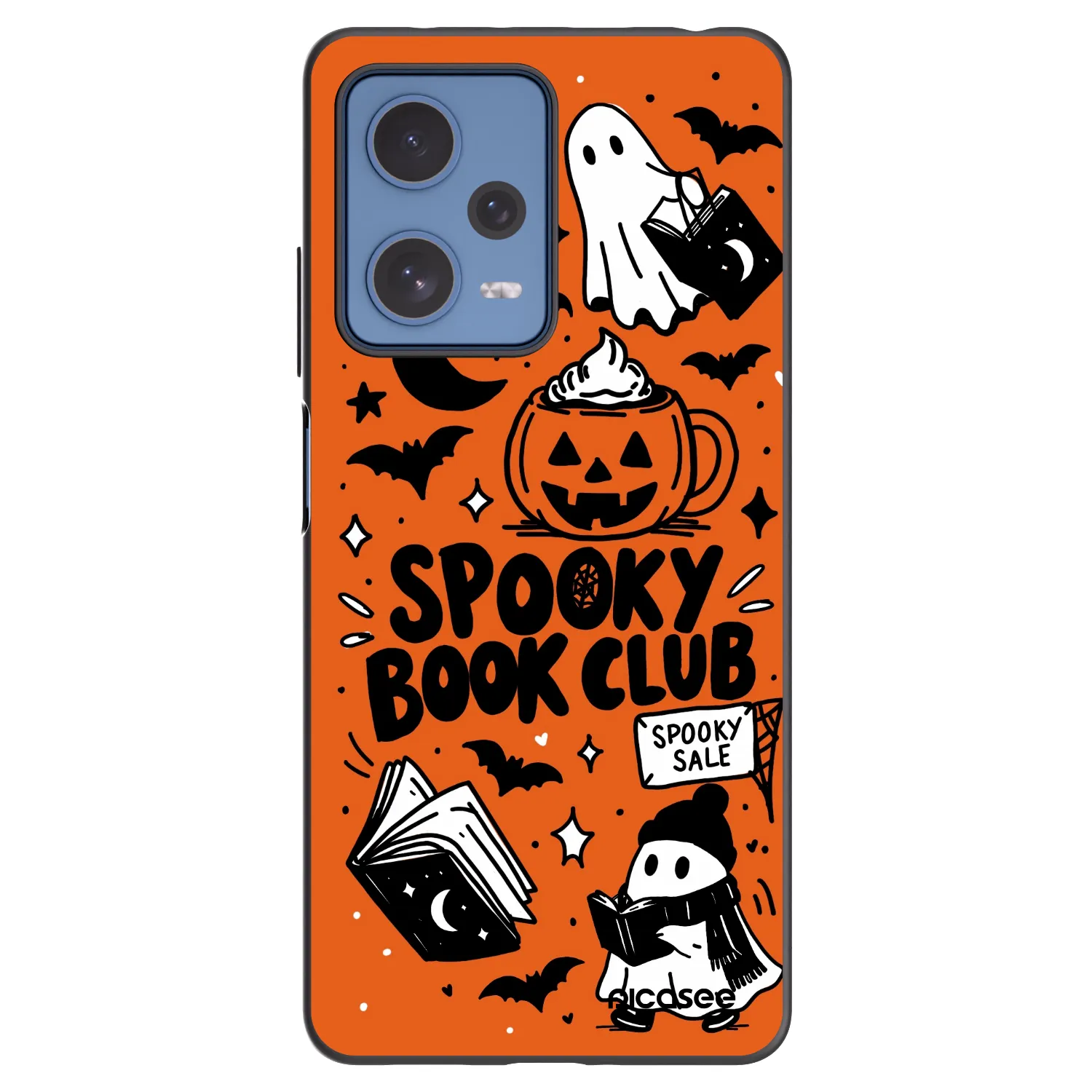 Picasee Xiaomi Redmi Note 12 Pro 5G Hülle - Schwarzes Silikon - Spooky book club