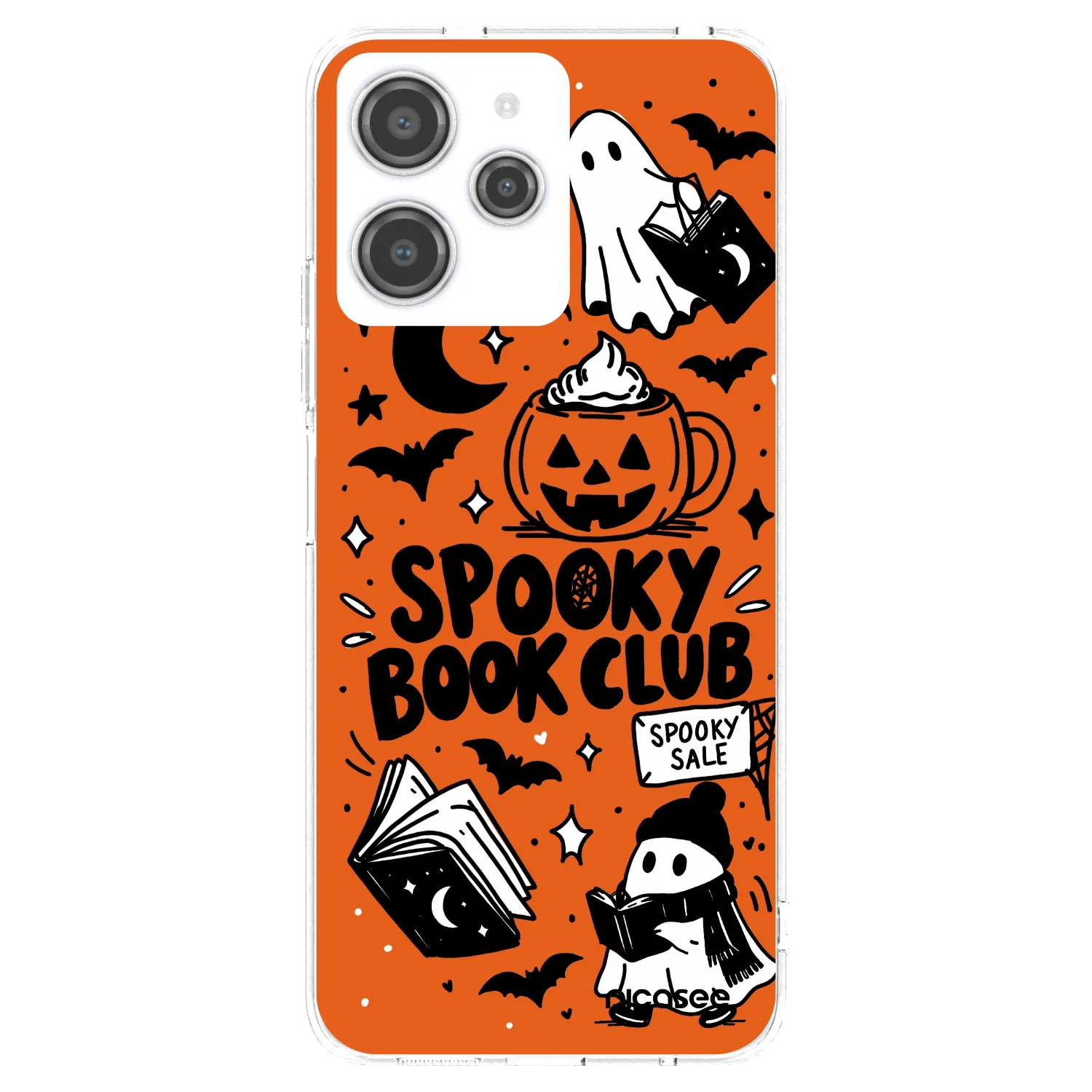 Picasee Xiaomi Redmi 12 4G Hülle - Transparentes Silikon - Spooky book club