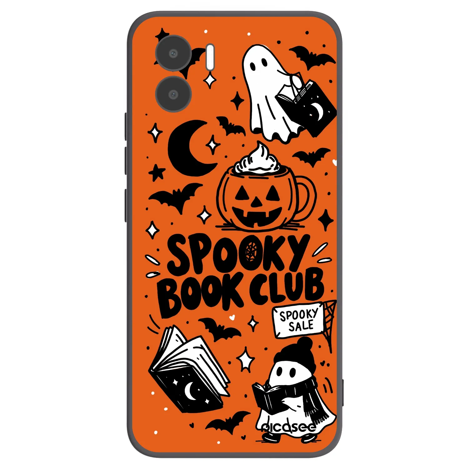 Picasee Xiaomi Redmi A2 Hülle - Schwarzes Silikon - Spooky book club