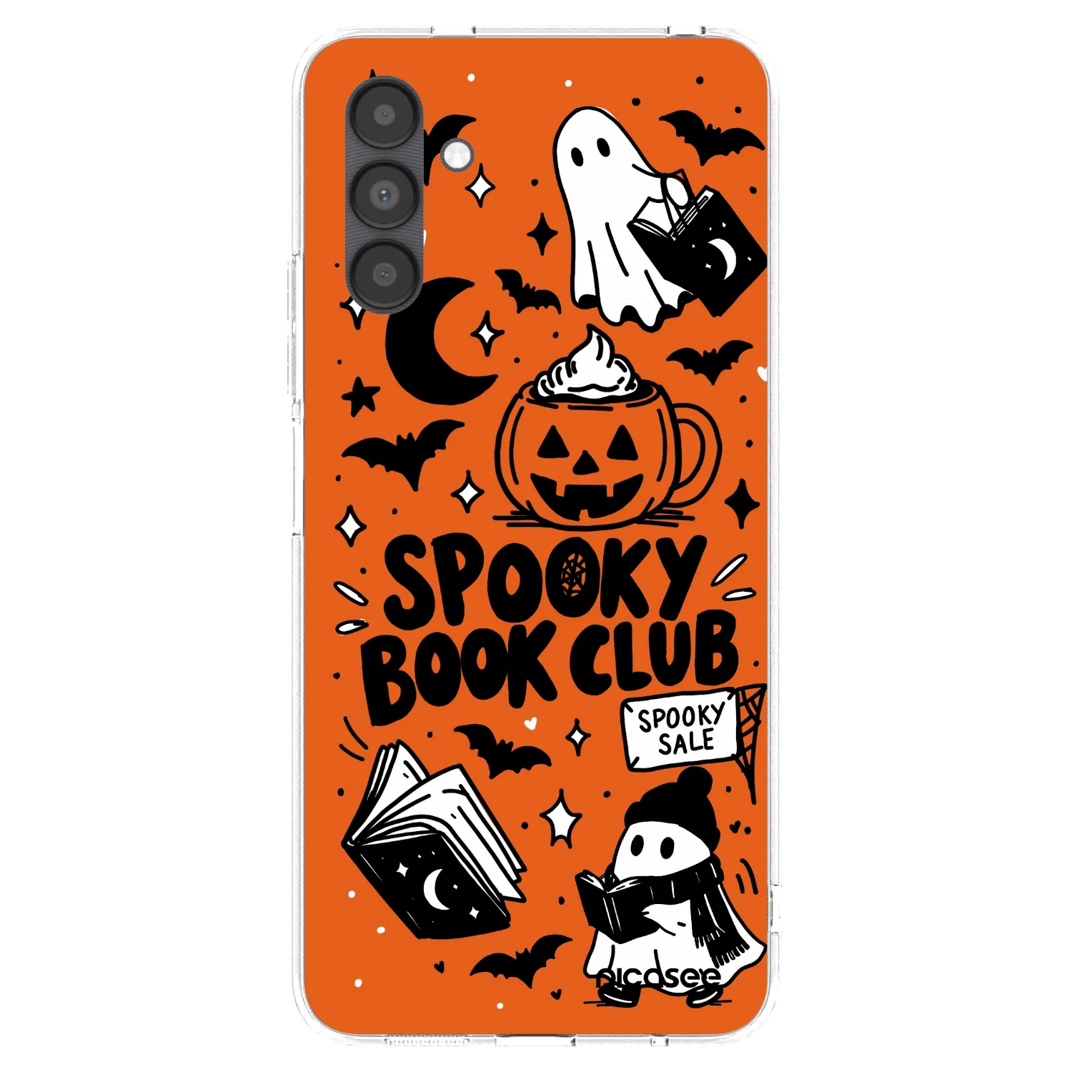 Picasee Samsung Galaxy A04s A047F Hülle - Transparentes Silikon - Spooky book club