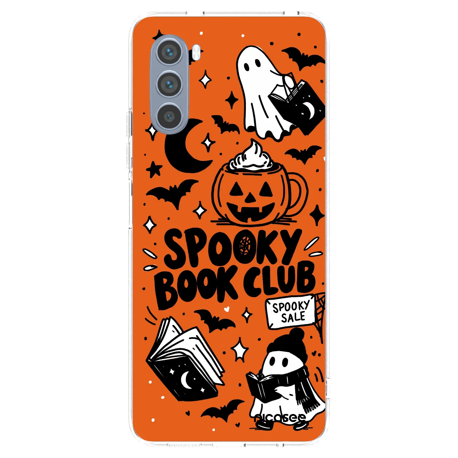 Picasee Motorola Moto G62 Hülle - Transparentes Silikon - Spooky book club