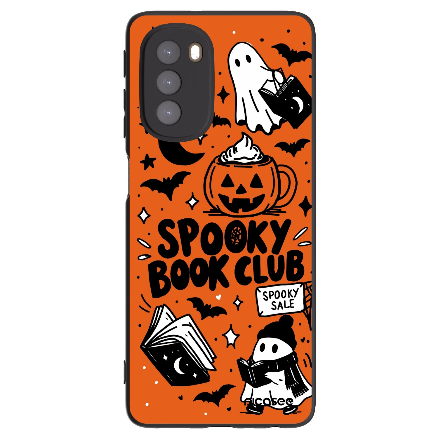 Picasee Motorola Moto G51 Hülle - Schwarzes Silikon - Spooky book club