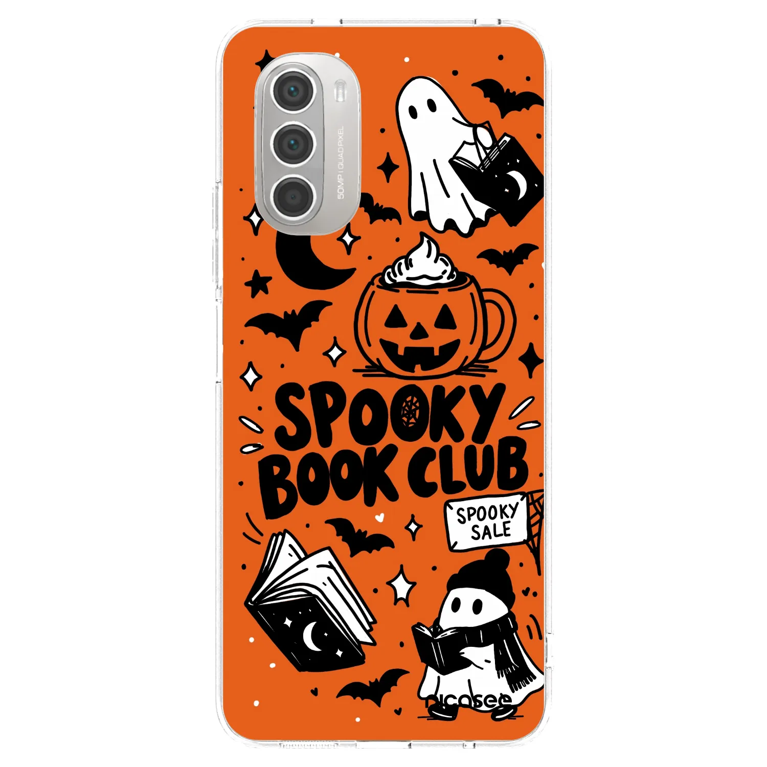 Picasee Motorola Moto G51 Hülle - Transparentes Silikon - Spooky book club