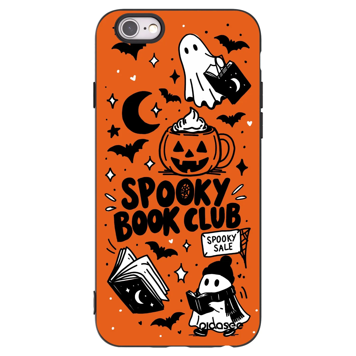Picasee Apple iPhone 6/6S Hülle - Schwarzes Silikon - Spooky book club