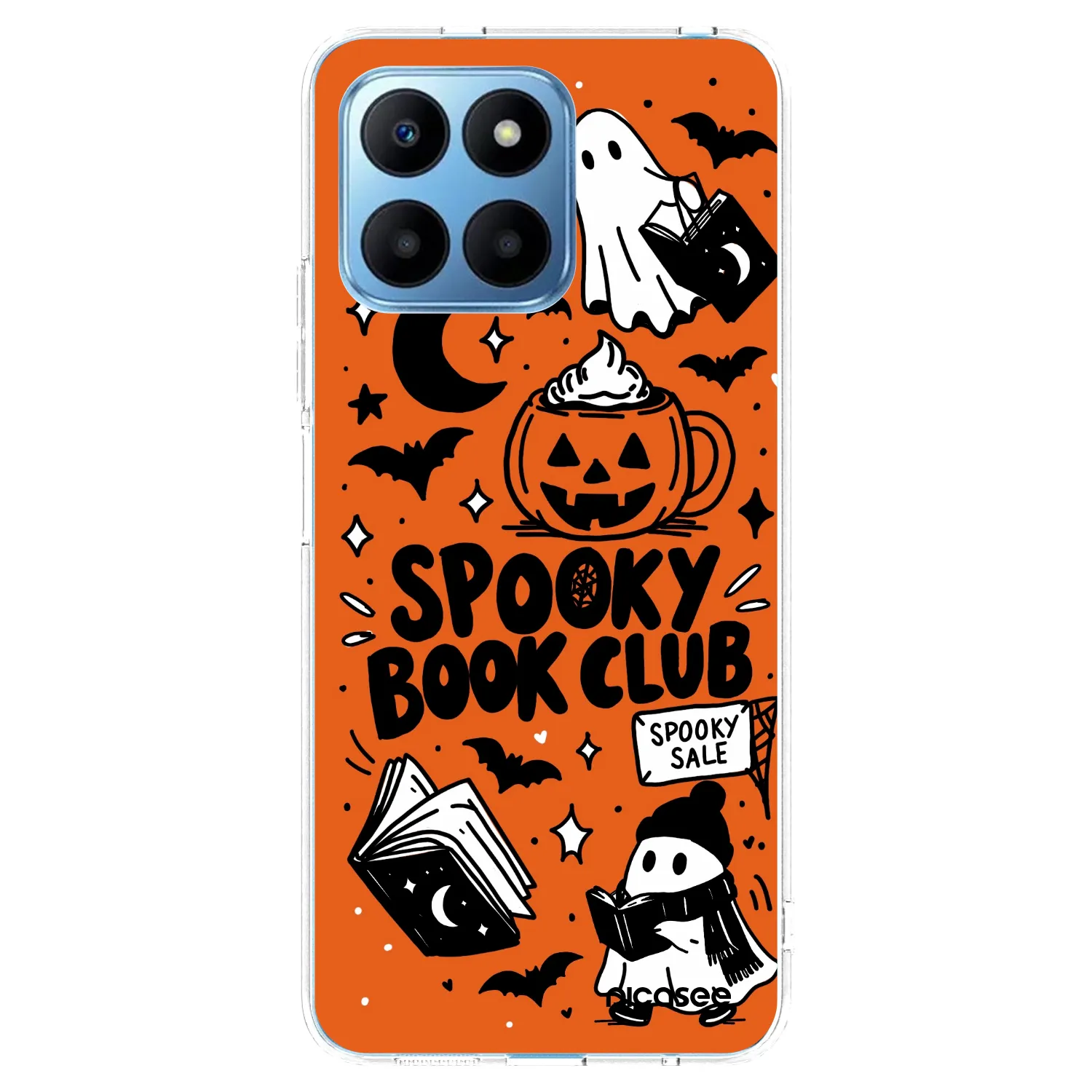 Picasee Honor 70 Lite Hülle - Transparentes Silikon - Spooky book club