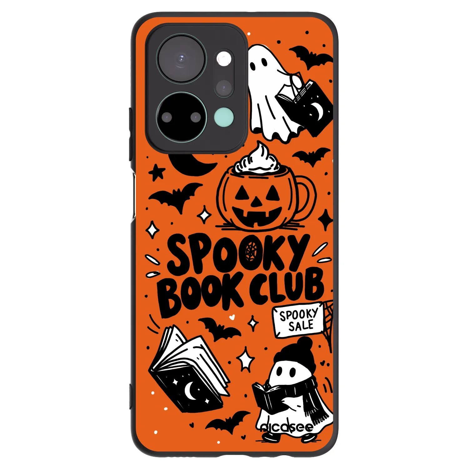 Picasee Honor X7a Hülle - Schwarzes Silikon - Spooky book club