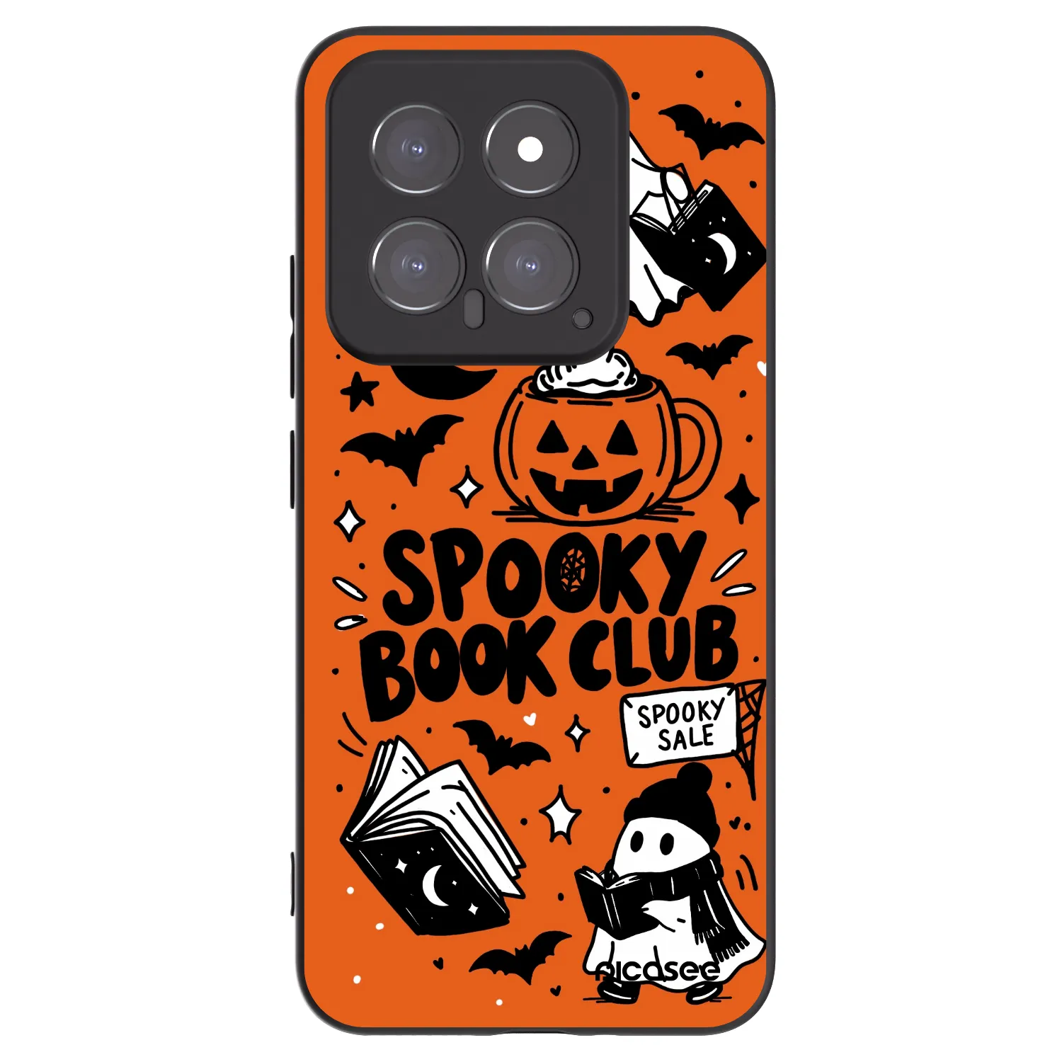 Picasee Xiaomi 14 Hülle - Schwarzes Silikon - Spooky book club