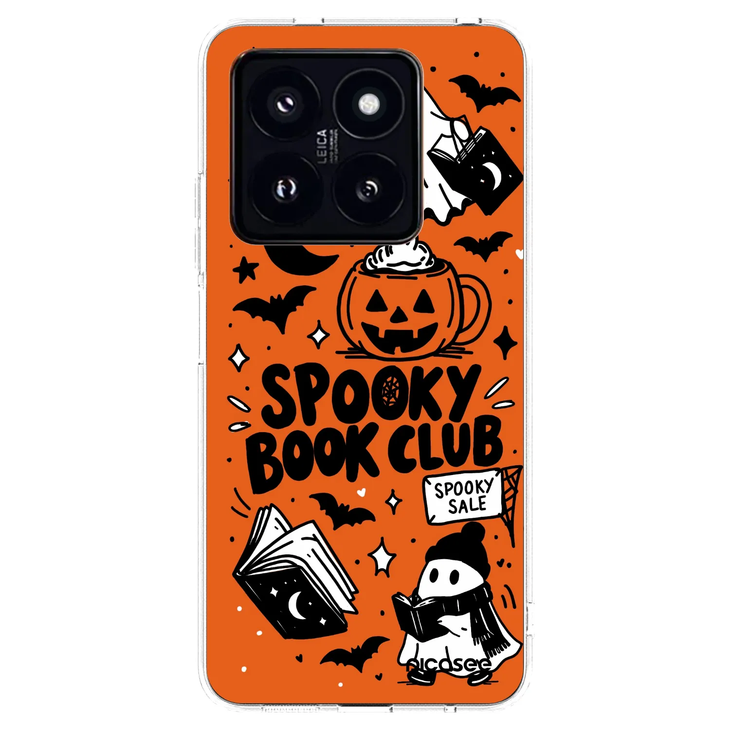 Picasee Xiaomi 14 Pro Hülle - Transparentes Silikon - Spooky book club