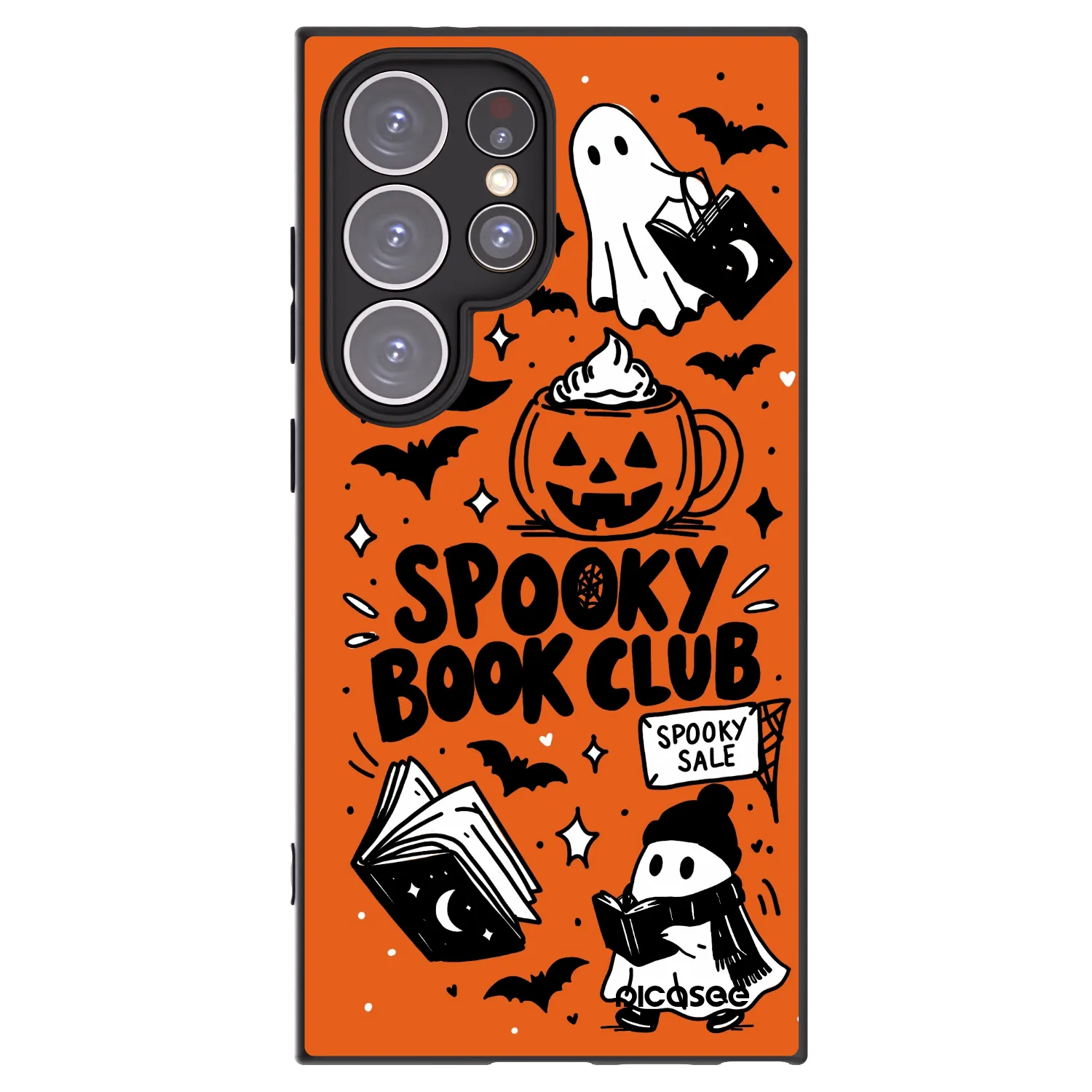 Picasee Samsung Galaxy S24 Ultra S928B 5G Hülle - Schwarzes Silikon - Spooky book club