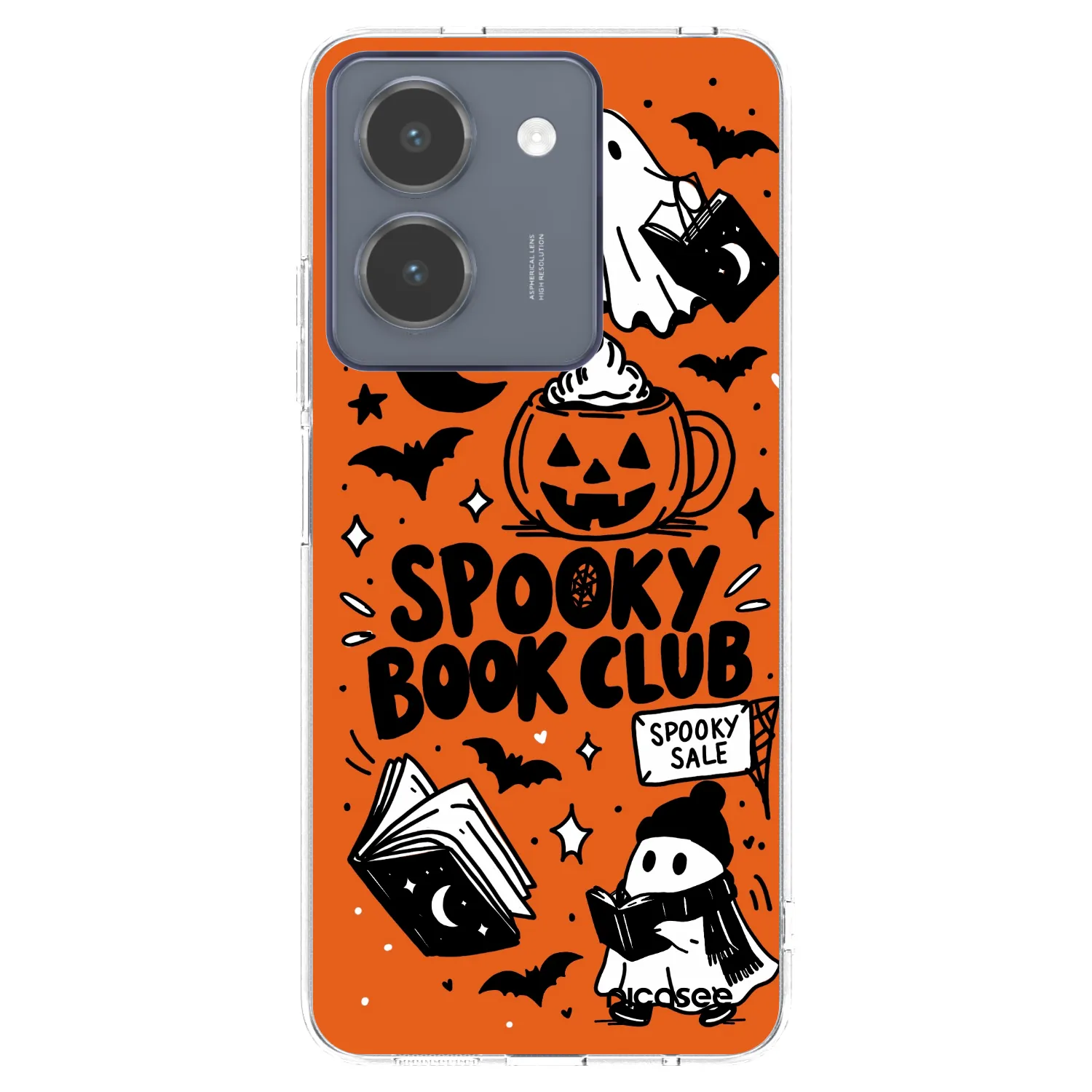 Picasee Vivo Y36 4G Hülle - Transparentes Silikon - Spooky book club