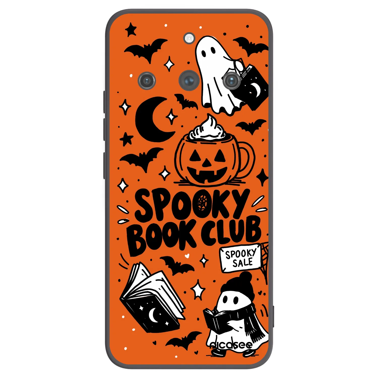 Picasee Realme 11 Pro+ Hülle - Schwarzes Silikon - Spooky book club