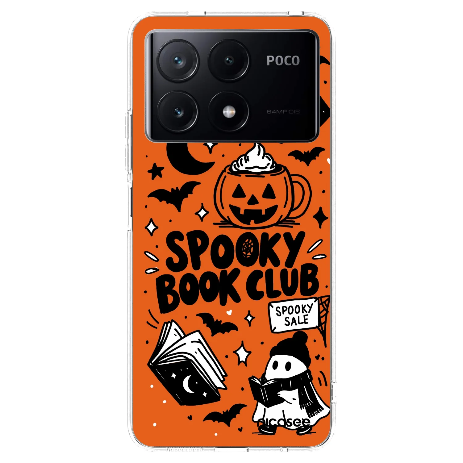 Picasee Xiaomi Poco X6 Pro Hülle - Transparentes Silikon - Spooky book club