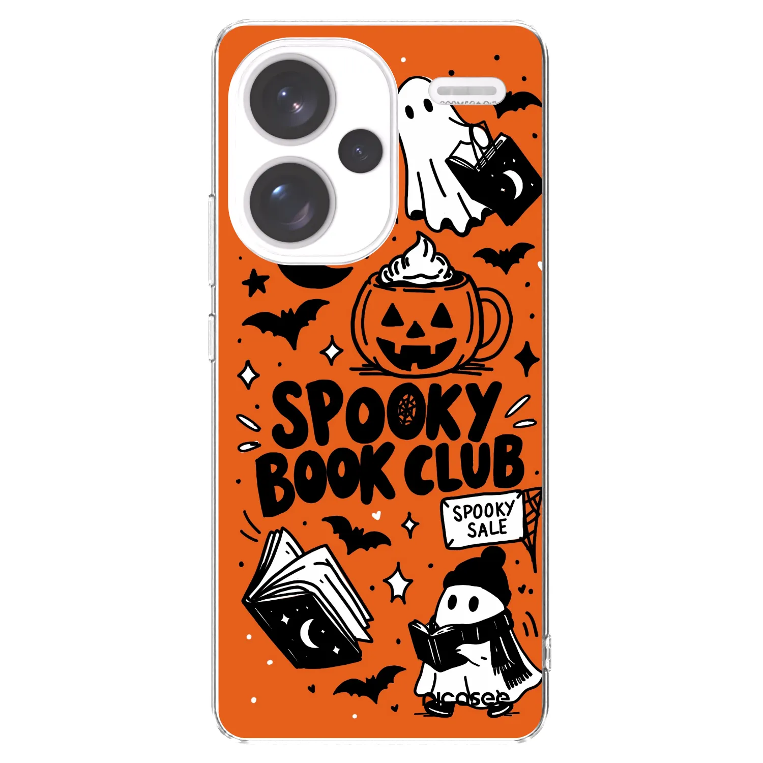 Picasee Xiaomi Redmi Note 13 Pro+ 5G Hülle - Transparentes Silikon - Spooky book club