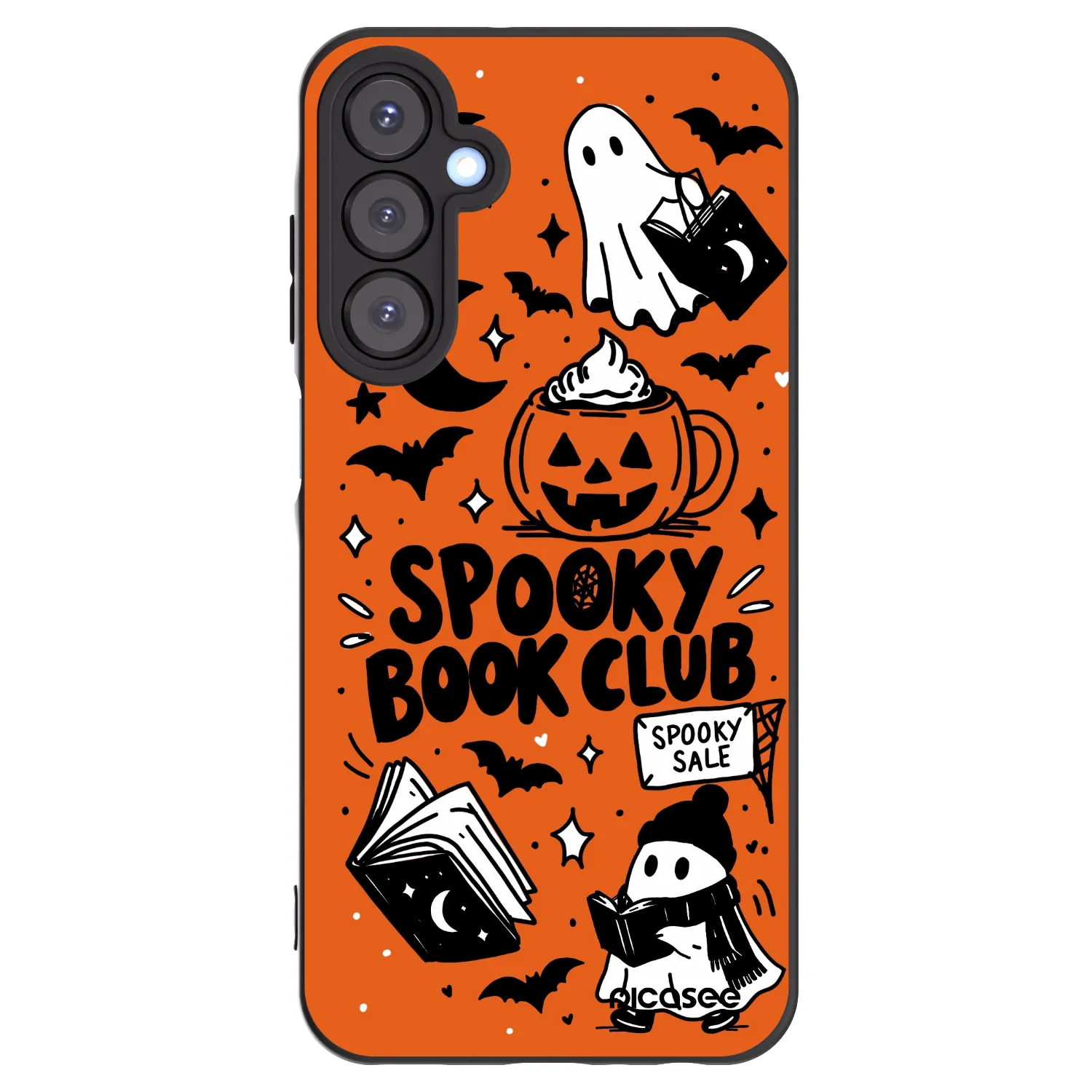 Picasee Samsung Galaxy A25 A256B 5G Hülle - Schwarzes Silikon - Spooky book club