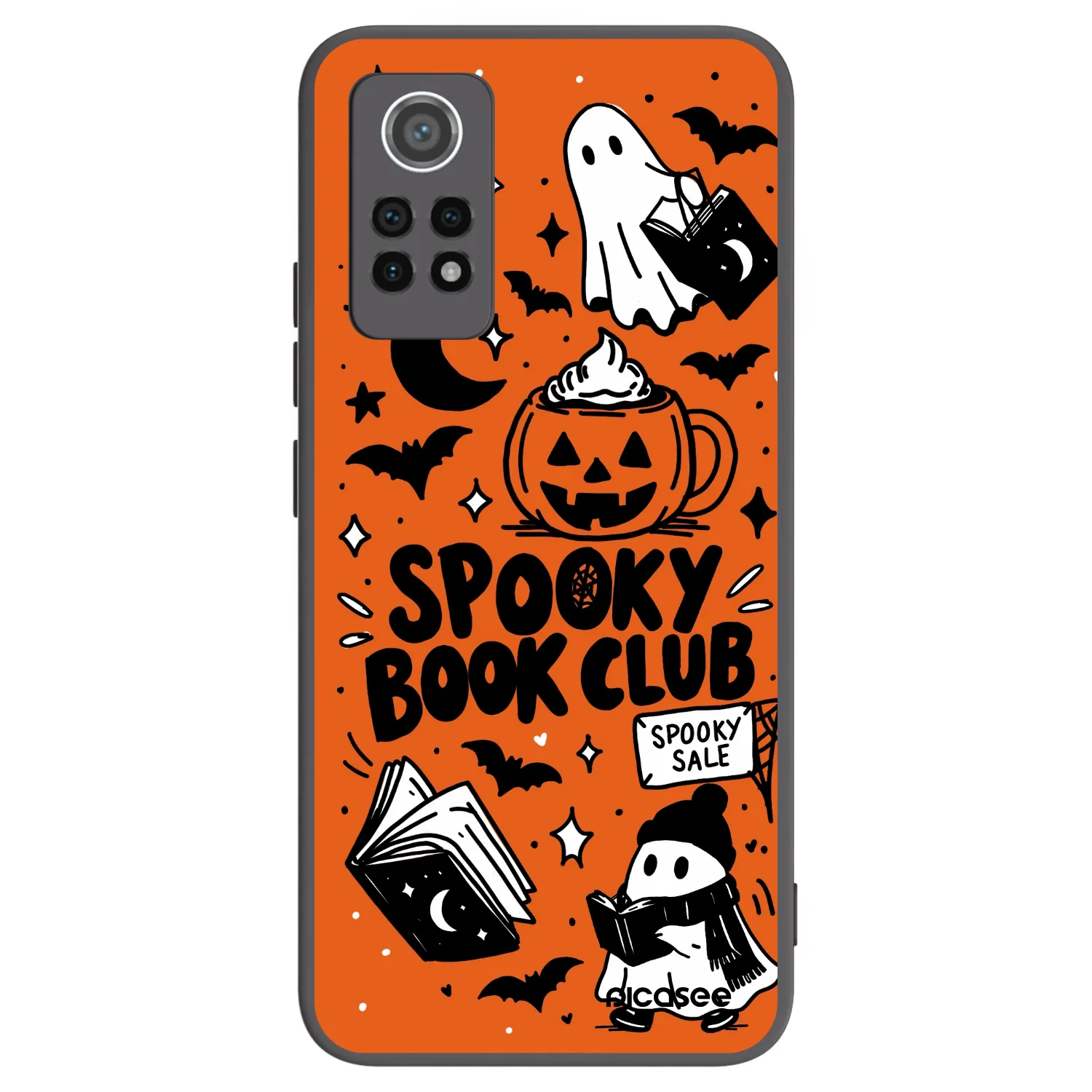 Picasee Xiaomi Redmi Note 12 Pro 4G Hülle - Schwarzes Silikon - Spooky book club
