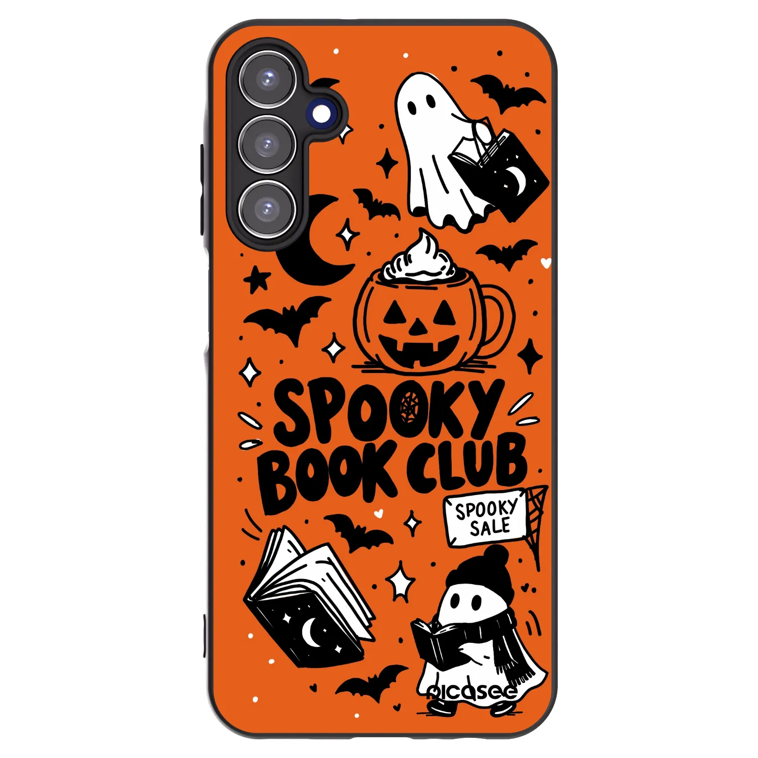 Picasee Samsung Galaxy A15 A156B 5G Hülle - Schwarzes Silikon - Spooky book club