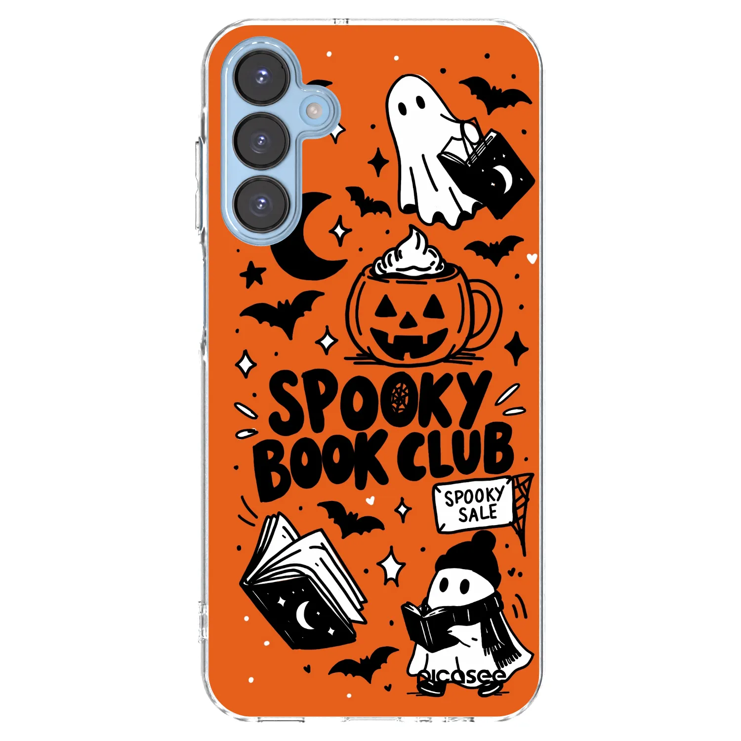 Picasee Samsung Galaxy A15 A156B 5G Hülle - Transparentes Silikon - Spooky book club
