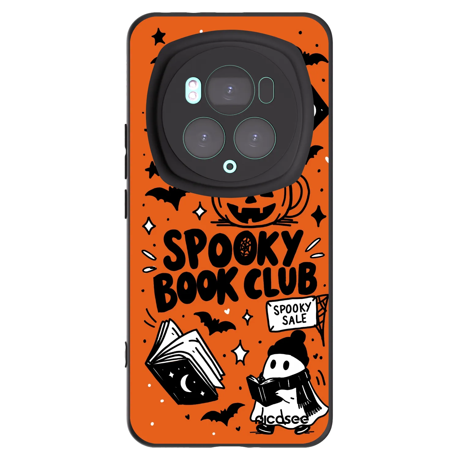 Picasee Honor Magic6 Pro Hülle - Schwarzes Silikon - Spooky book club