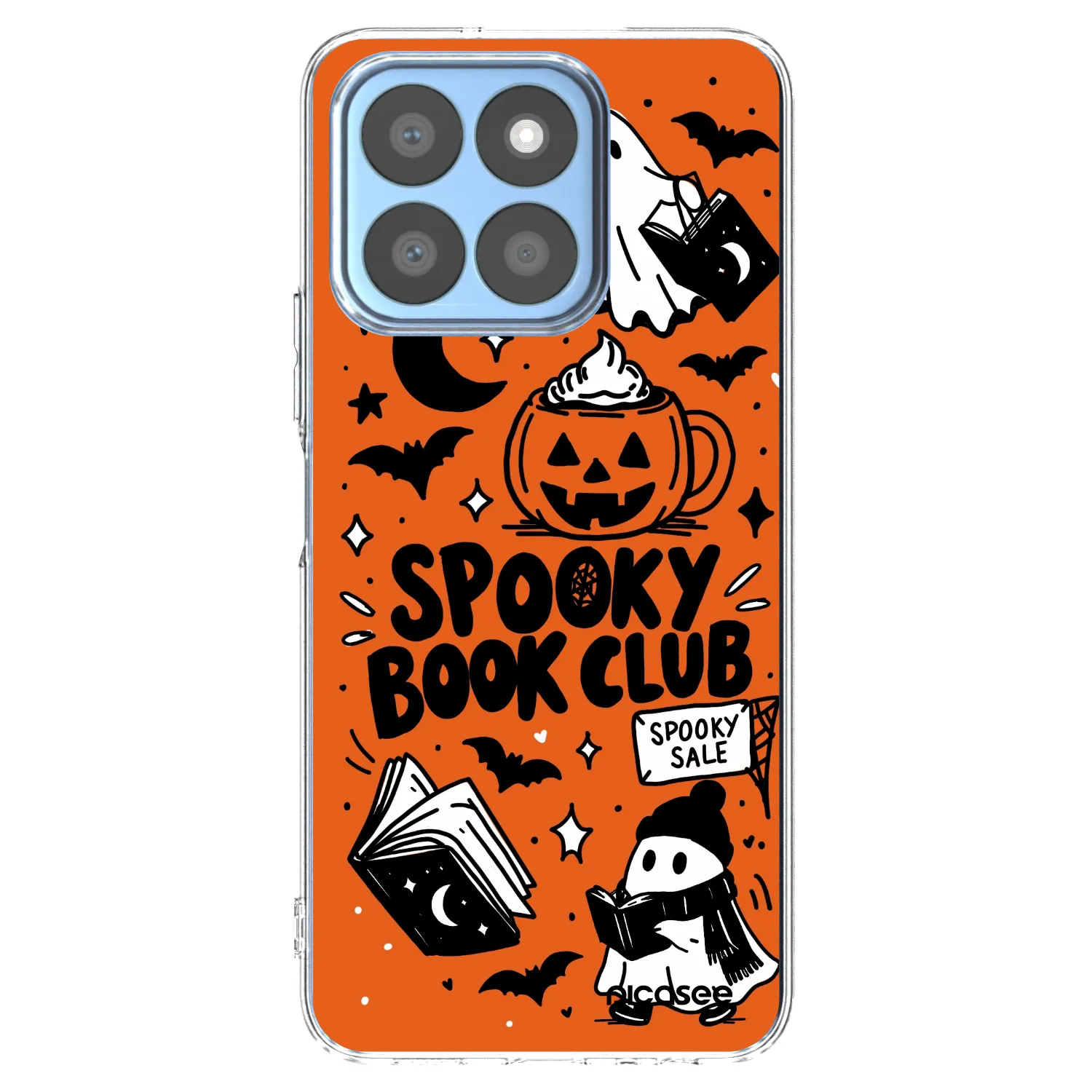 Picasee Honor X8b Hülle - Transparentes Silikon - Spooky book club