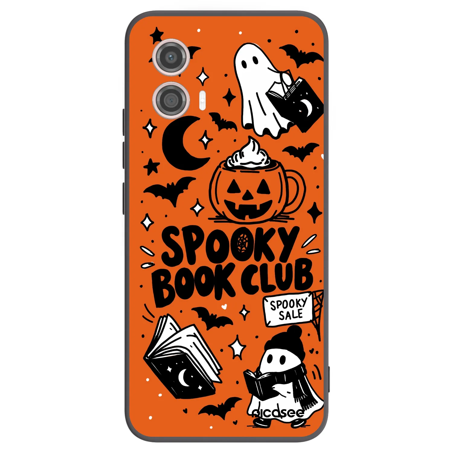 Picasee Motorola Moto G53 5G Hülle - Schwarzes Silikon - Spooky book club