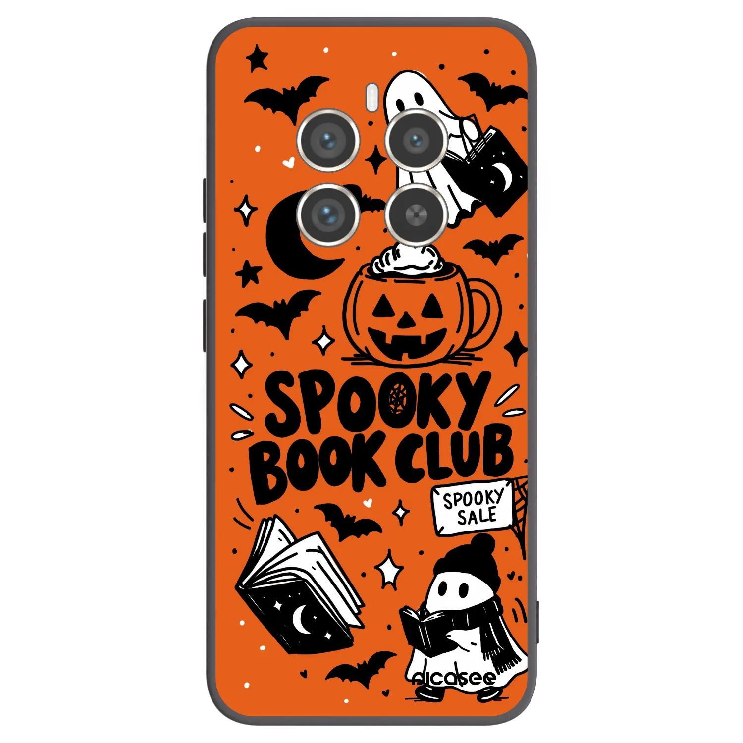 Picasee Realme 12 Pro 5G Hülle - Schwarzes Silikon - Spooky book club