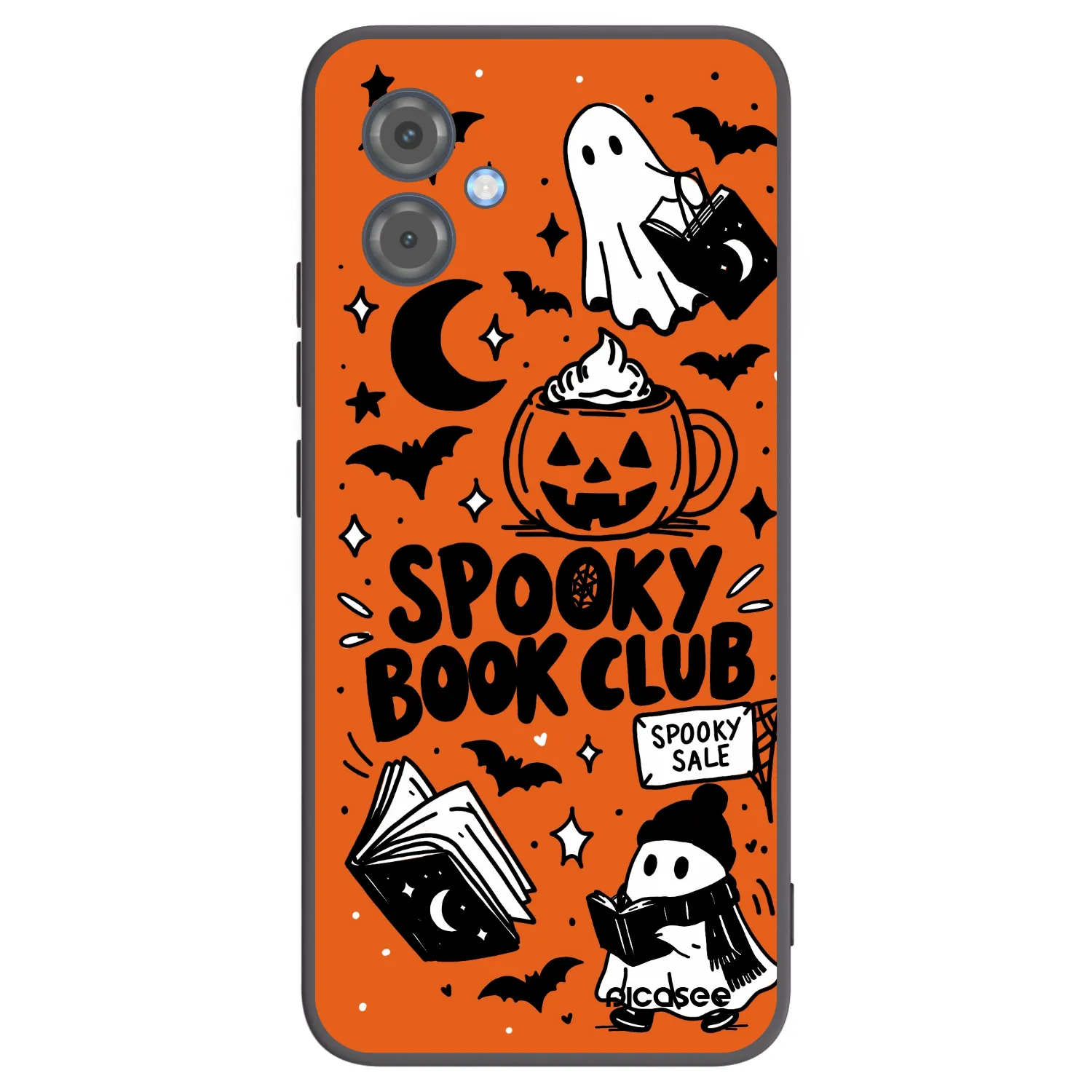 Picasee Motorola Moto G14 Hülle - Schwarzes Silikon - Spooky book club