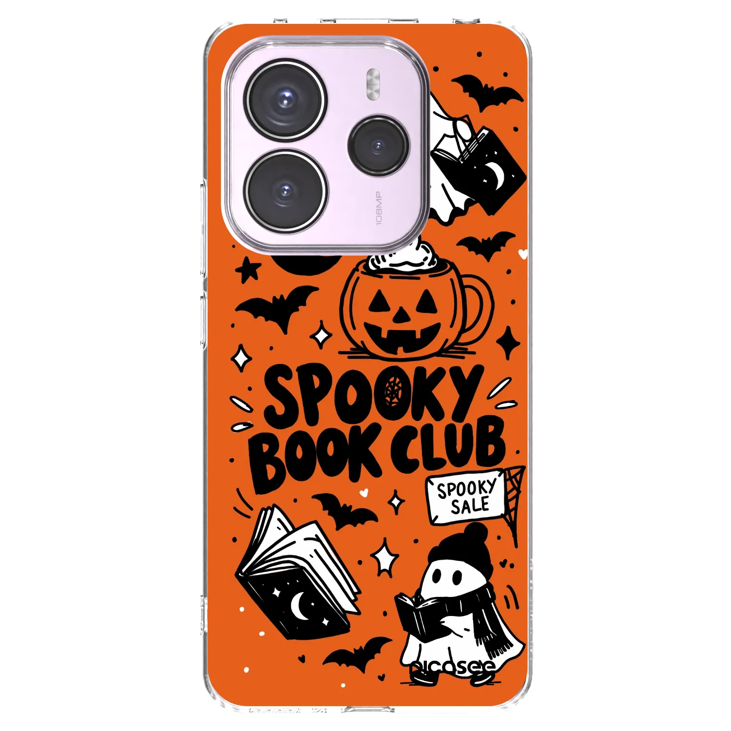 Picasee Xiaomi Redmi Note 14 5G Hülle - Transparentes Silikon - Spooky book club