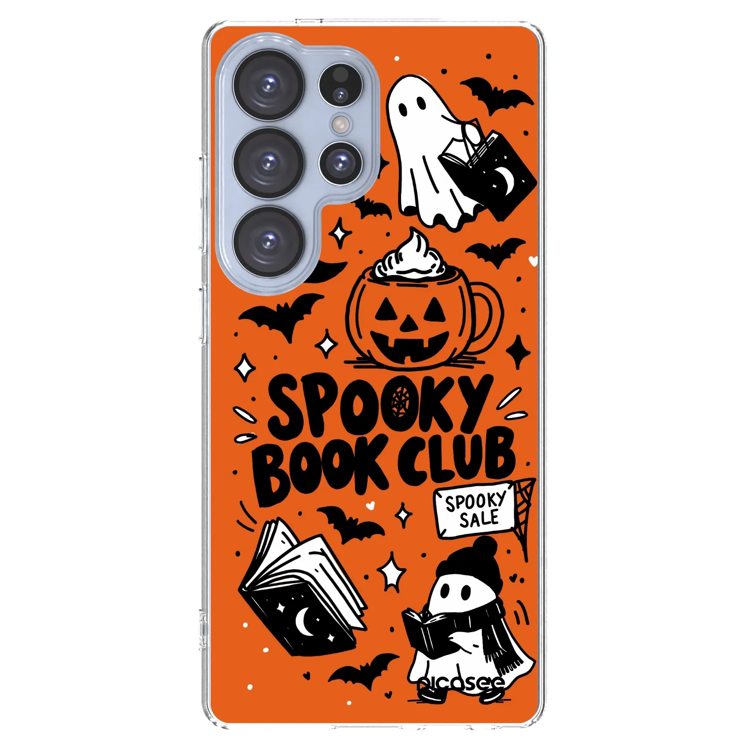 Picasee Samsung Galaxy S25 Ultra 5G Hülle - Transparentes Silikon - Spooky book club