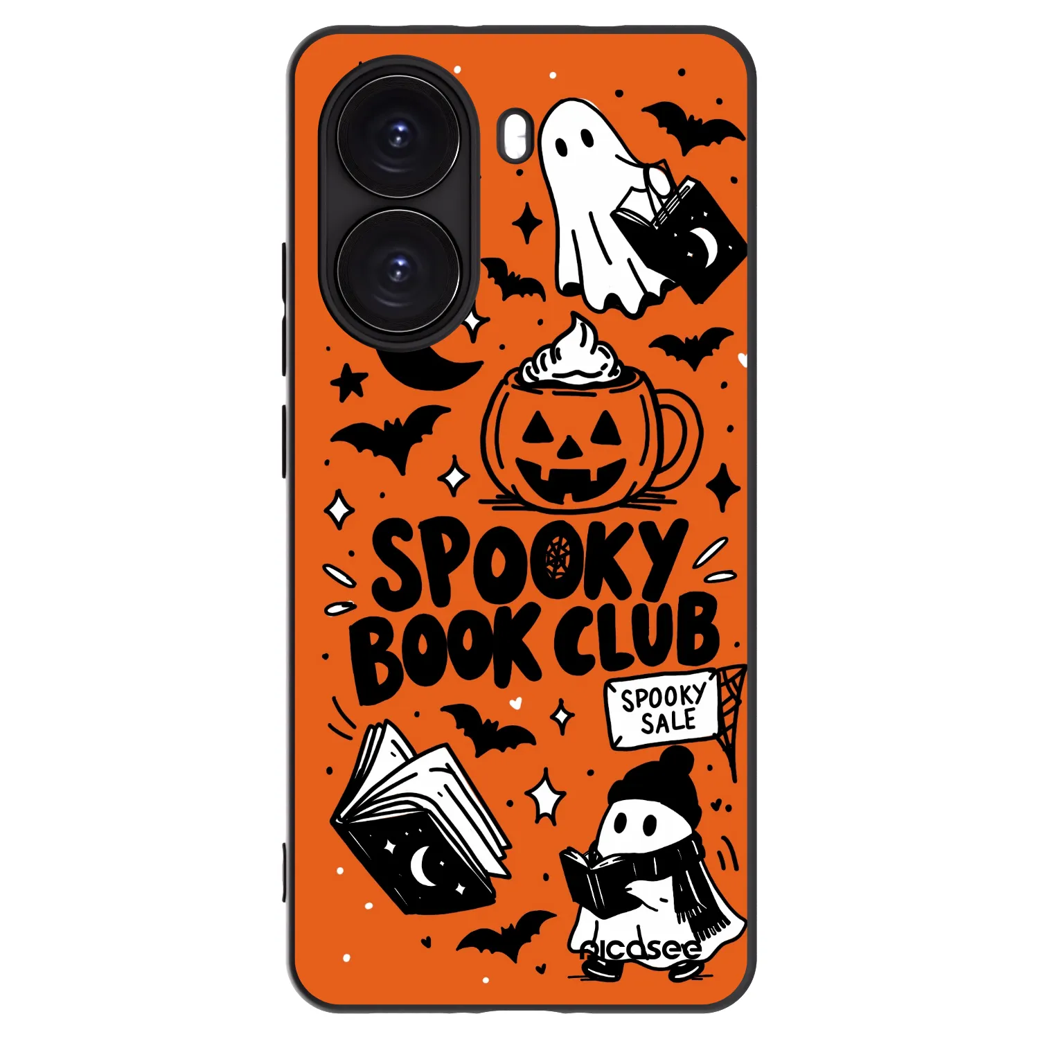 Picasee Xiaomi Poco X7 Pro 5G Hülle - Schwarzes Silikon - Spooky book club