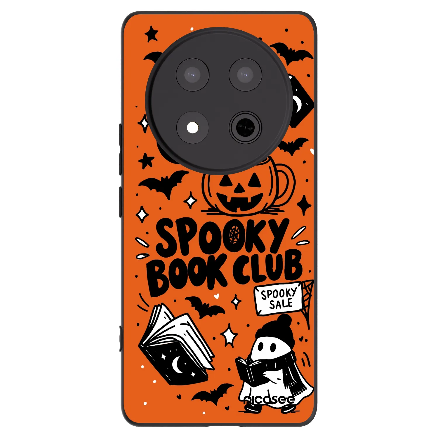 Picasee Honor Magic7 Lite 5G Hülle - Schwarzes Silikon - Spooky book club
