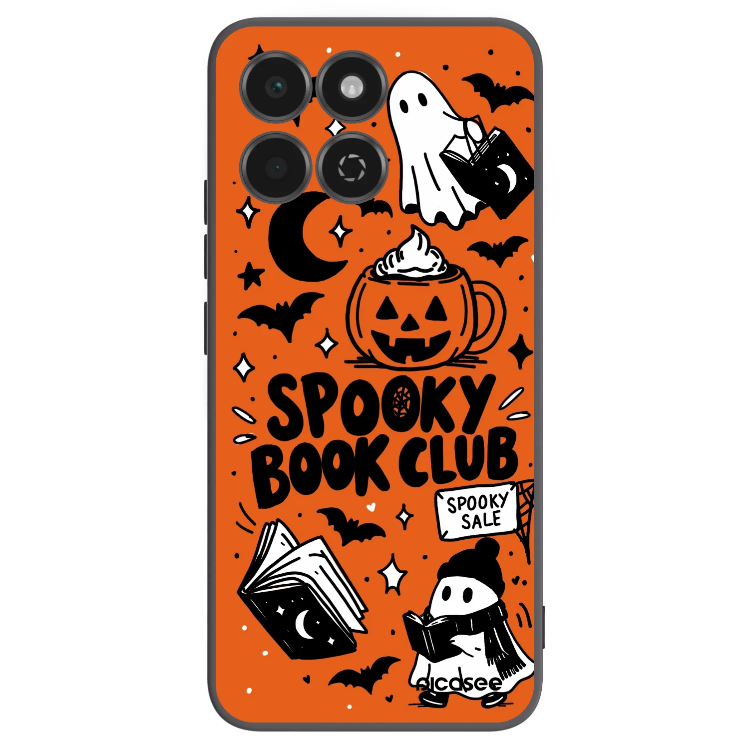 Picasee Honor 200 Smart 5G Hülle - Schwarzes Silikon - Spooky book club