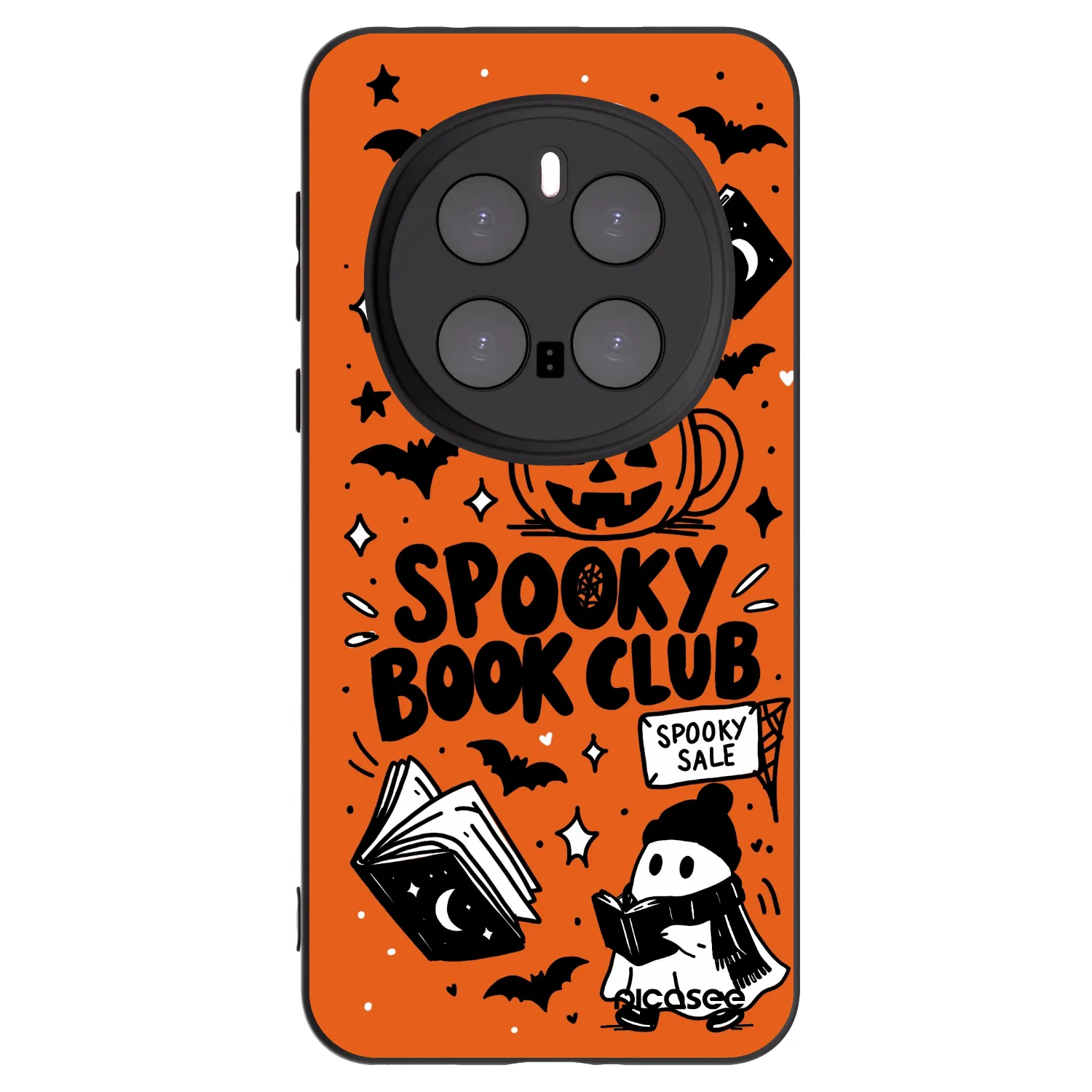 Picasee Honor Magic7 Pro 5G Hülle - Schwarzes Silikon - Spooky book club
