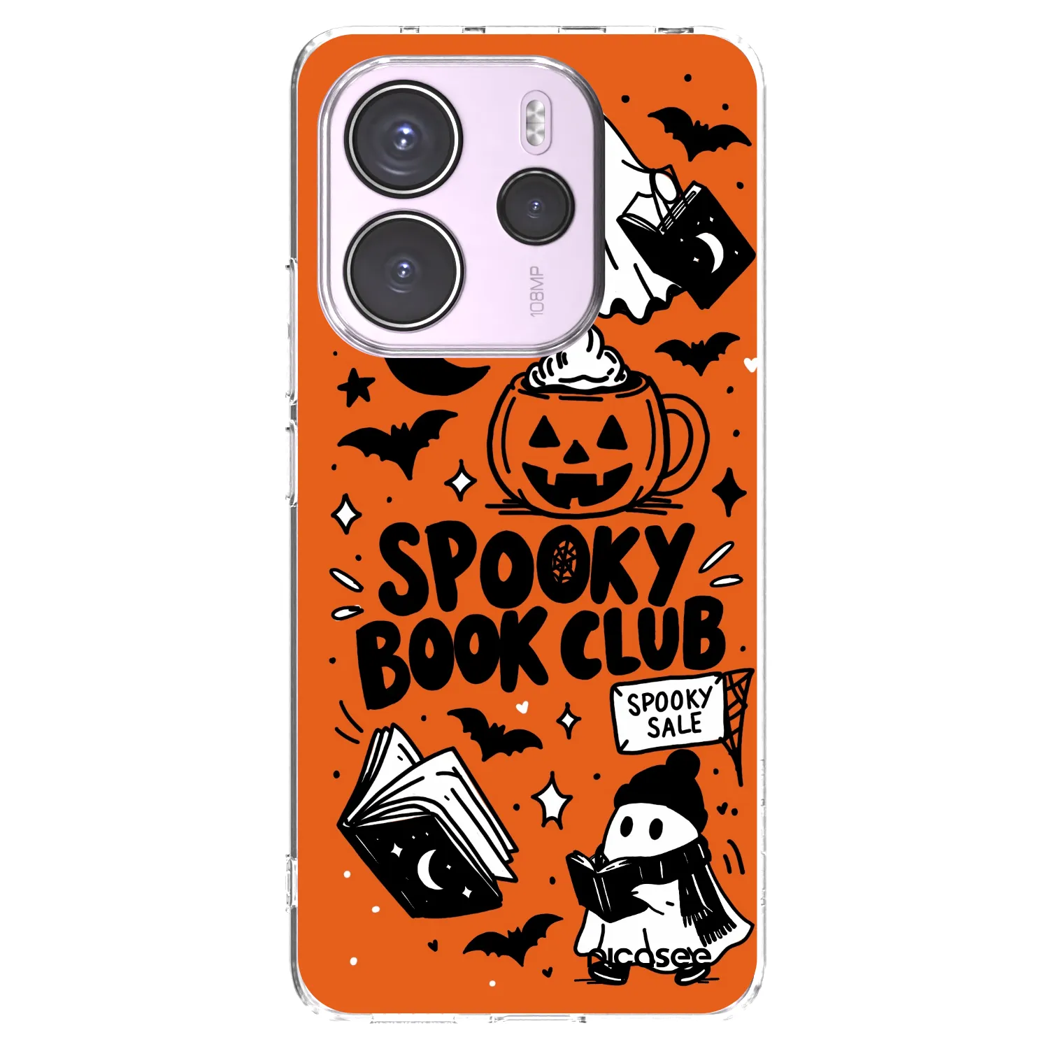 Picasee Xiaomi Redmi Note 14 4G Hülle - Transparentes Silikon - Spooky book club