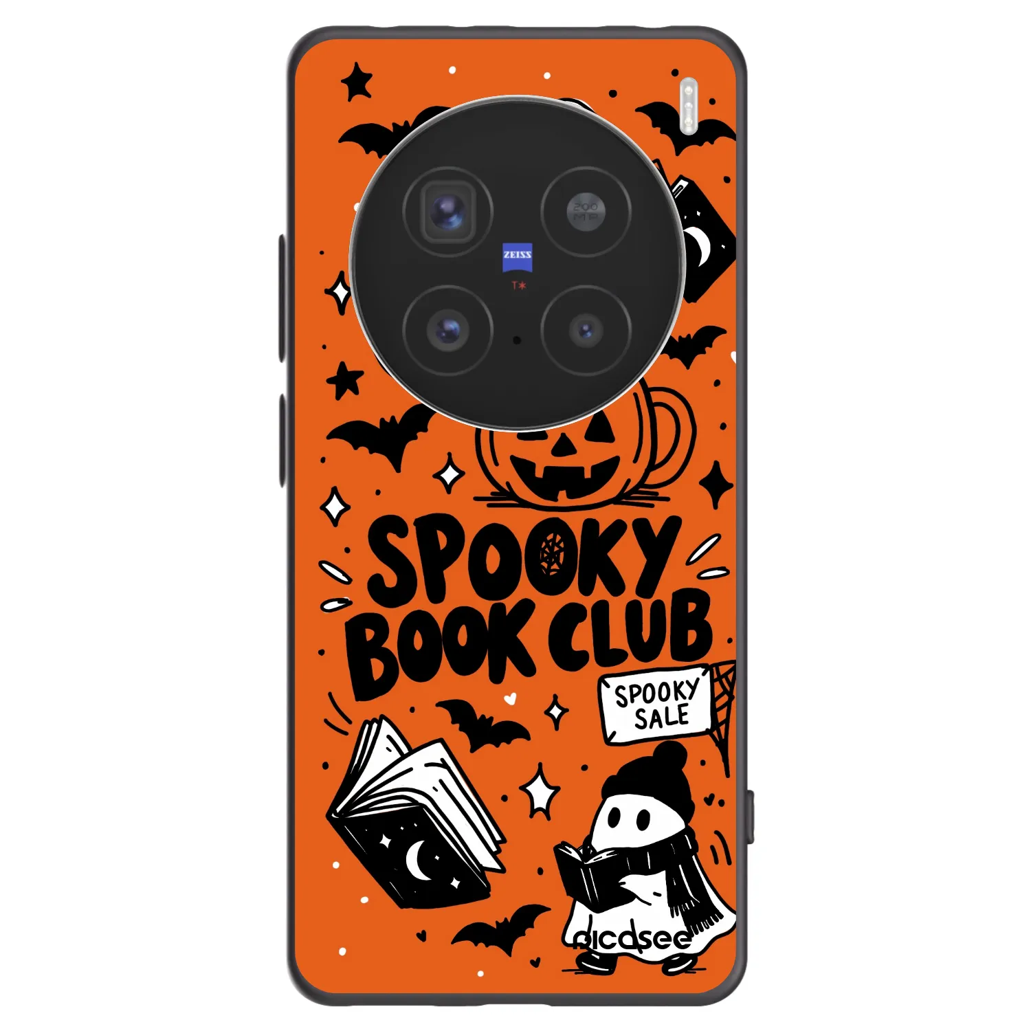 Picasee Vivo X200 Pro Hülle - Schwarzes Silikon - Spooky book club