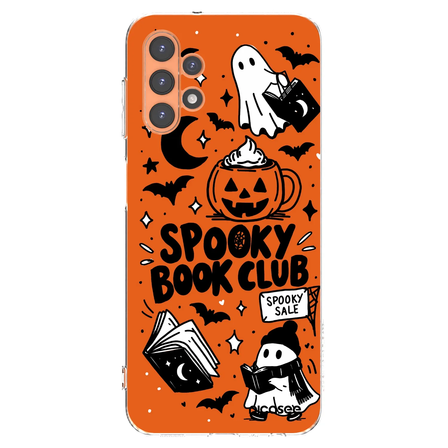 Picasee Samsung Galaxy A13 5G Hülle - Transparentes Silikon - Spooky book club