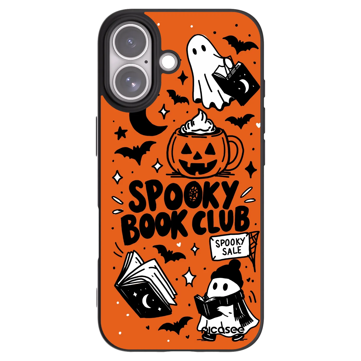 Picasee Apple iPhone 17 Hülle - Schwarzes Silikon - Spooky book club