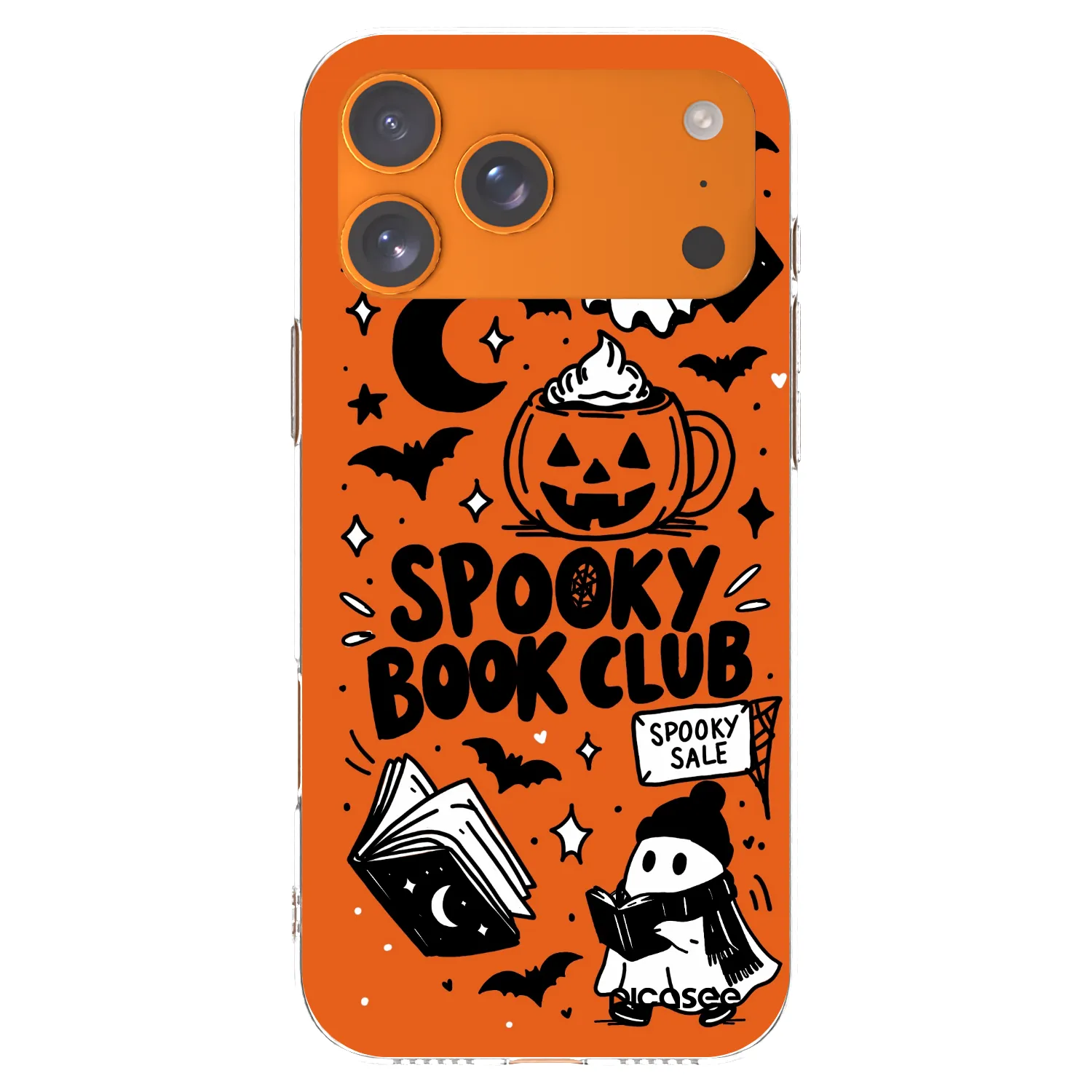 Picasee Apple iPhone 17 Pro Max Hülle - Transparentes Silikon - Spooky book club