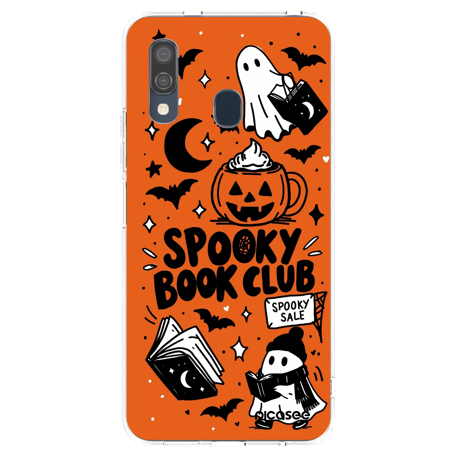 Picasee Samsung Galaxy A40 A405F Hülle - Transparentes Silikon - Spooky book club
