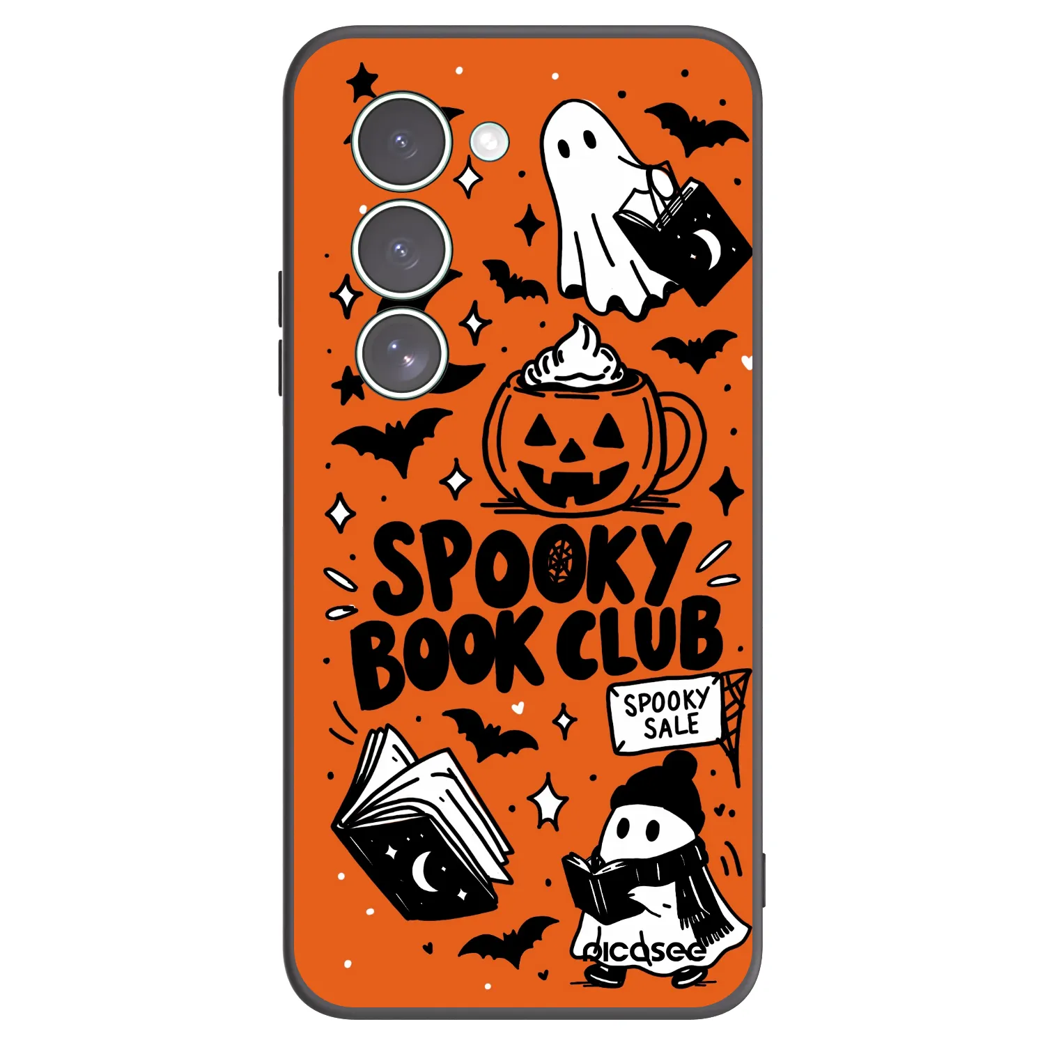Picasee Xiaomi Redmi 15 5G Hülle - Schwarzes Silikon - Spooky book club