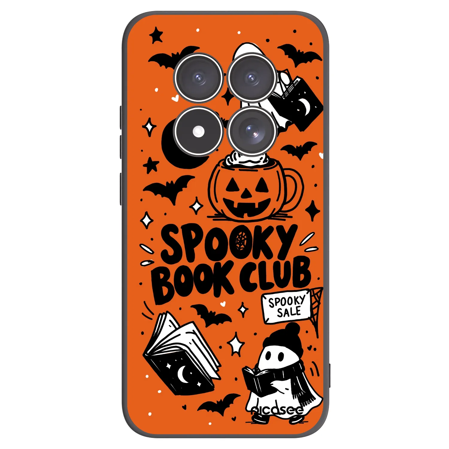 Picasee Xiaomi Redmi Note 15 Pro 4G Hülle - Schwarzes Silikon - Spooky book club