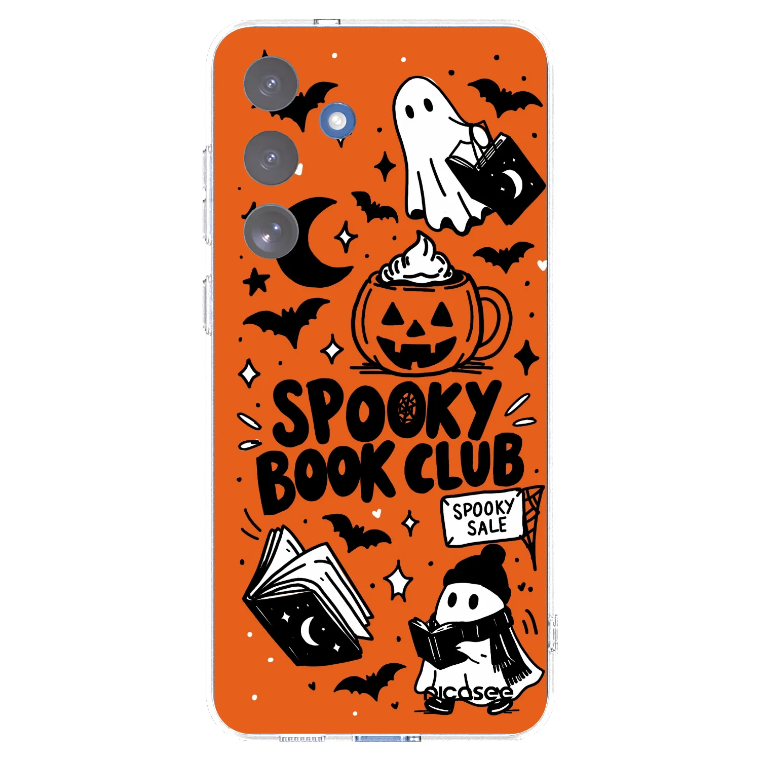 Picasee Samsung Galaxy S25 FE 5G Hülle - Transparentes Silikon - Spooky book club