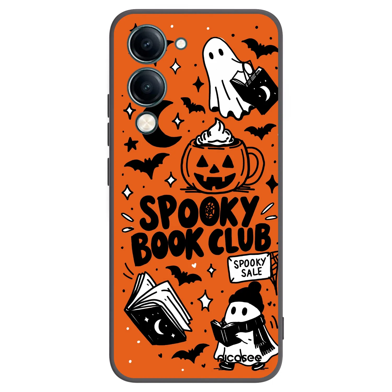 Picasee Vivo Y29s 5G Hülle - Schwarzes Silikon - Spooky book club