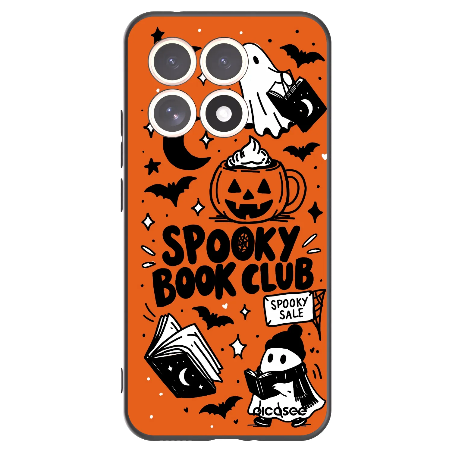 Picasee Xiaomi 15T Hülle - Schwarzes Silikon - Spooky book club