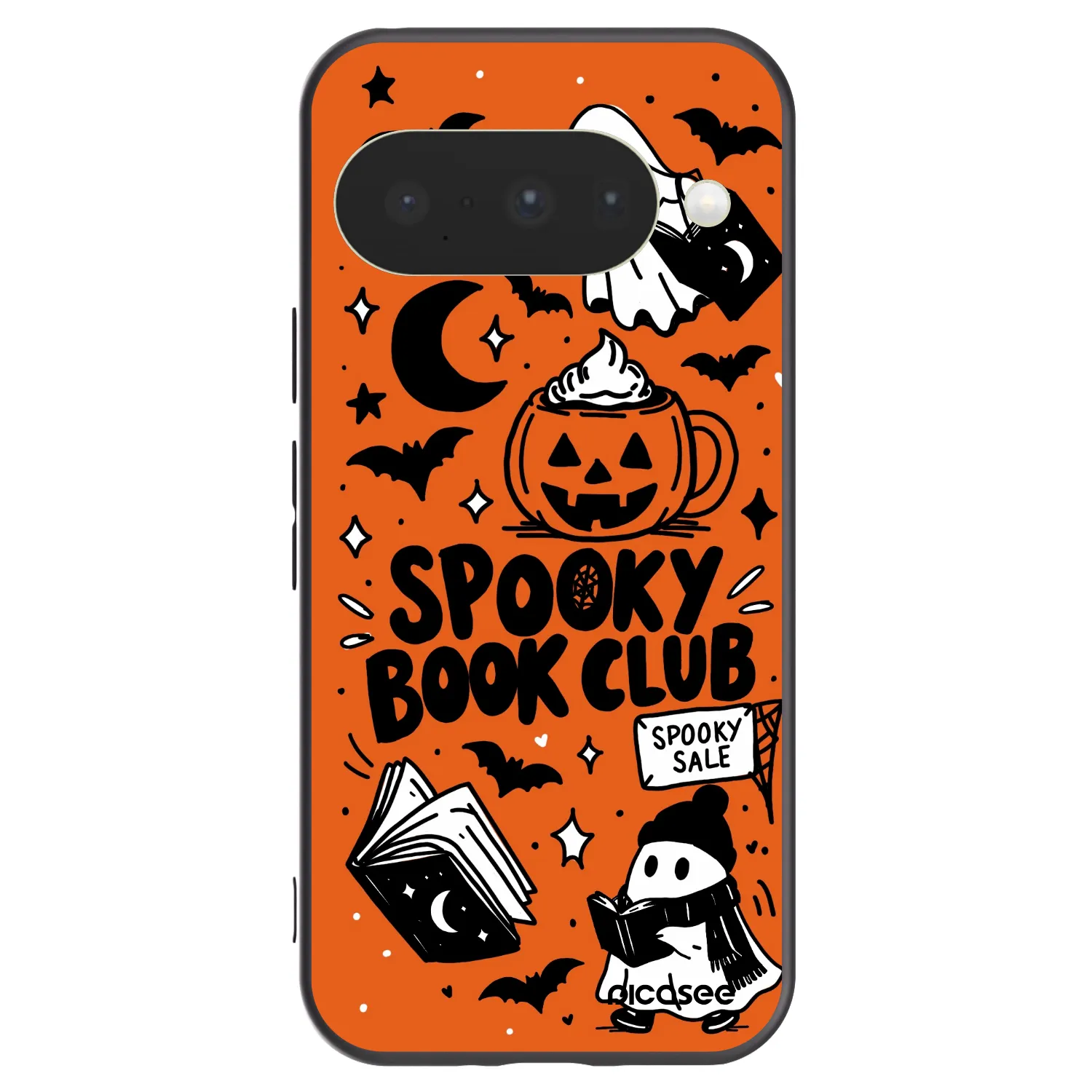 Picasee Google Pixel 10 Hülle - Schwarzes Silikon - Spooky book club