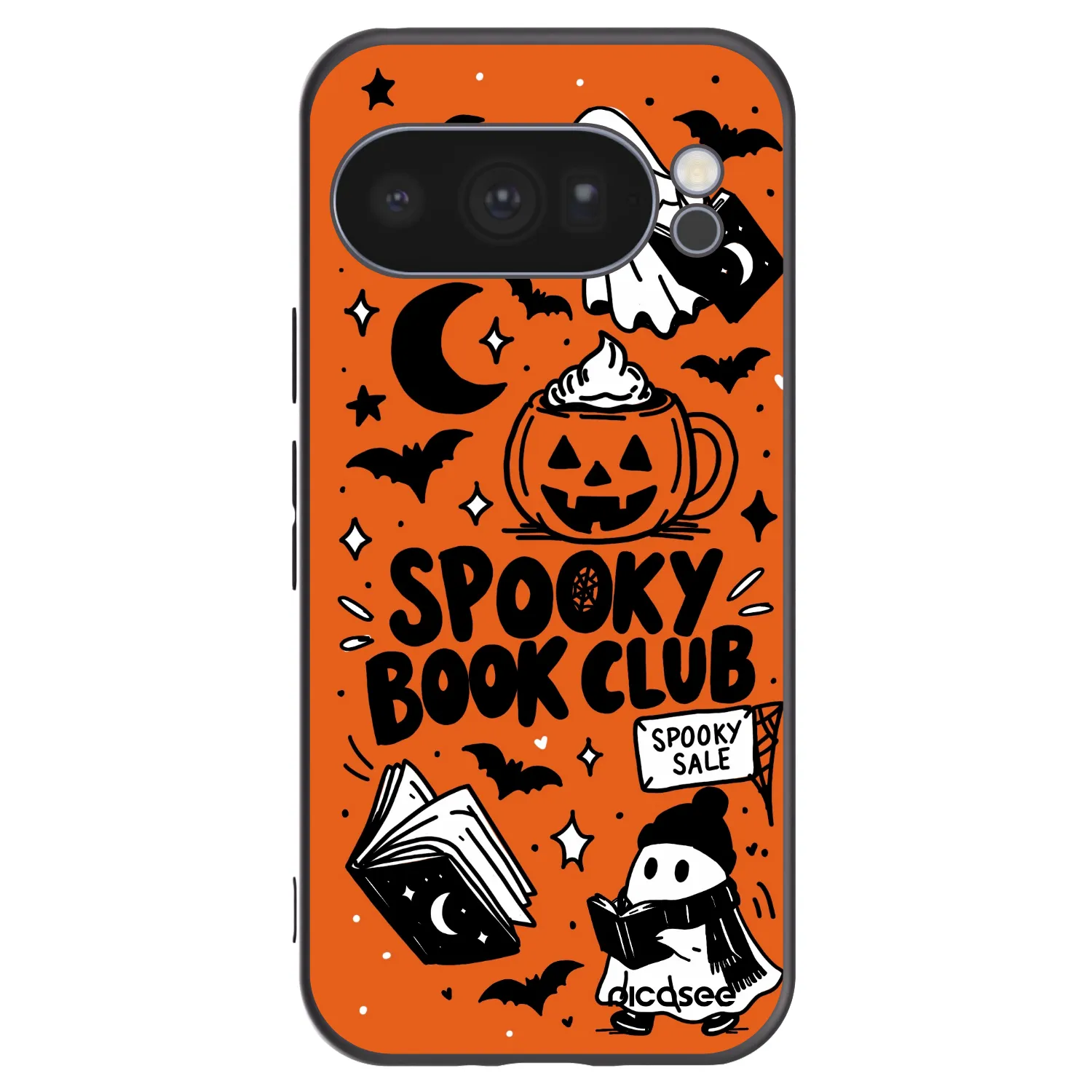 Picasee Google Pixel 10 Pro Hülle - Schwarzes Silikon - Spooky book club