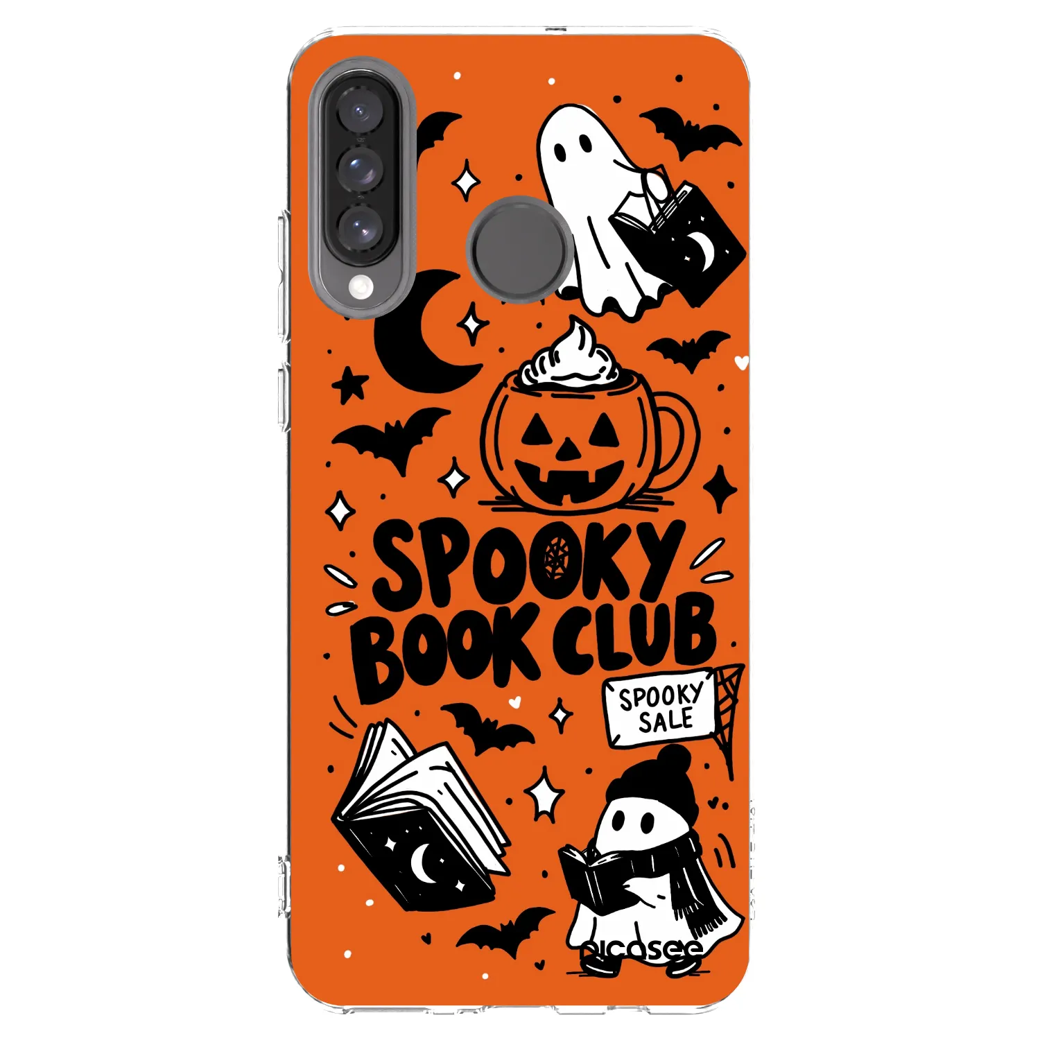 Picasee Huawei P30 Lite Hülle - Transparentes Silikon - Spooky book club